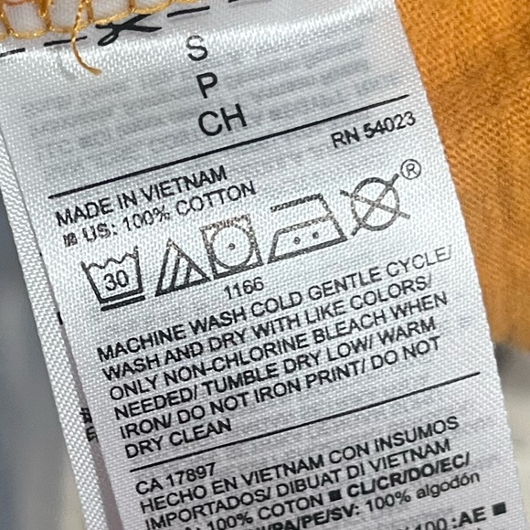 Old Navy Orange/Tan w/Black Polka Dots Short Sleeve Top - Small - Picture 8 of 8